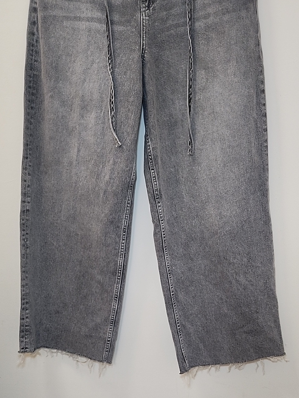 Anthro Pilcro High-Rise Wide-Leg Jeans Gray Charcoal Size 30 - Picture 6 of 16